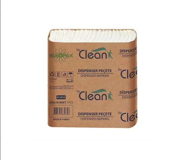 Рушники паперові 200 аркушів в пачці.двошарові